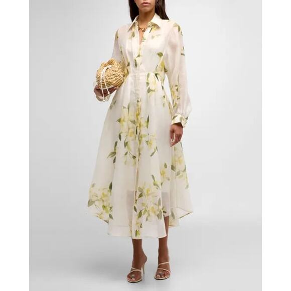 Zimmermann Harmony Floral Shirtdress. Sz 1 fit like US 6 - Picture 1 of 9